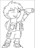 coloriage diego joue a l explorateur